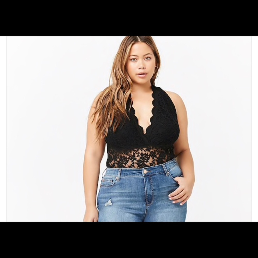 Forever21 Plus Lace Bodysuit
